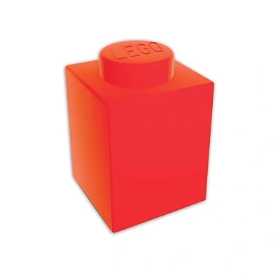 Afbeelding van IQ Lego Iconic Nachtlampje 1x1 Siliconen Brick LED Rood Met 8 kleuren automatische verandering en handmatige kleurvergrendeling (3 AAA batterijen inbegrepen) Afmetingen: 116 mm hoog x 78