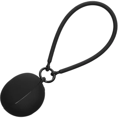 Afbeelding van kwmobile oordopjes case geschikt voor Huawei FreeClip hoesje Oortjes cover met handstrap in ear koptelefoon hoes Silicone zwart