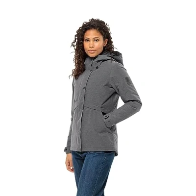 Afbeelding van Jack Wolfskin Snowy Outdoorjas, Dames, Maat: Small, Black