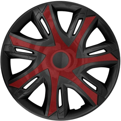 Afbeelding van NRM Wieldoppen N Power 15&#039; bicolor bordeaux/zwart 4szt