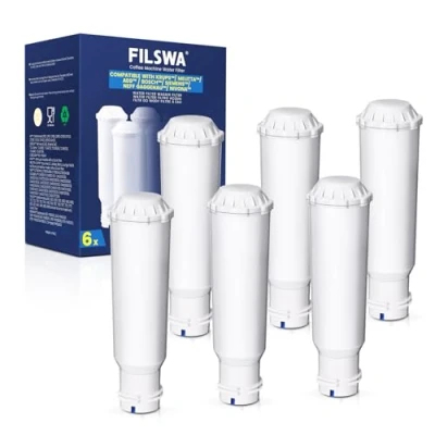 Afbeelding van Filswa Vervangend waterfilter voor Krups F088 koffiezetapparaat, Nivona, Jura, Bosch, Gaggenau, Melitta Barista TS en meer koffiefilterpatronen, TÜV SÜD gecertificeerd (6)