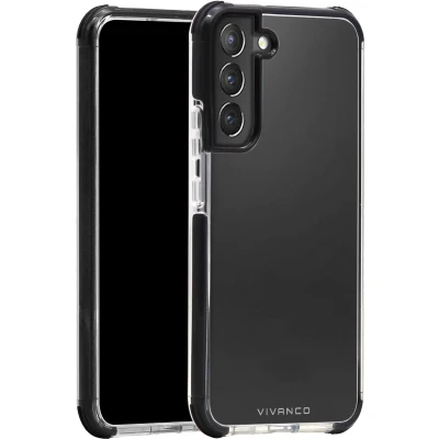 Afbeelding van Vivanco Rock Solid Backcover Samsung Galaxy S22+ Zwart, Transparant Inductieve lading, Stootbestendig