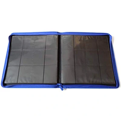 Afbeelding van docsmagic.de Pro Player 12 Pocket Playset Zip Album Dark Blue 480 kaartbinder MTG PKM YGO Ritssluiting donkerblauw