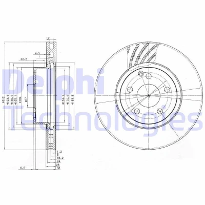 Afbeelding van DELPHI BG3756 Remschijf 312 28 5 Geventileerd Geolied Semi finished Zonder wiellager, ABS sensorring MERCEDES BENZ: E Class Saloon, CLS Coupe