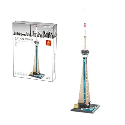 Afbeelding van Nationale toren Canada in Toronto Bouwarchitectuurmodel met blokken