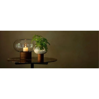 Afbeelding van L.S.A. Oblate Vaas 21,5 cm Orange / Glass