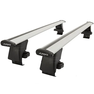 Afbeelding van BS + AERODYNAMIC GREY dakdragers voor Toyota YARIS en CROSS (5 deurs) vanaf 2020, aluminium dakrails zonder dakrail