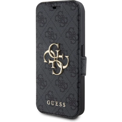 Afbeelding van Guess 4G Metal Logo Book Case Geschikt voor Apple iPhone 15 Pro Max (6.7&quot;) Grijs