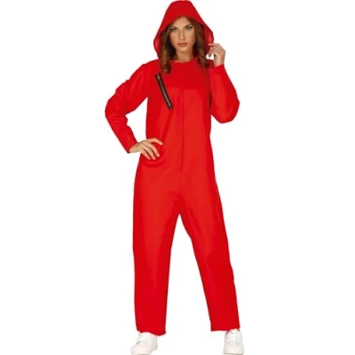 Afbeelding van FIESTAS GUIRCA Dameskostuum met capuchon, rood, maat XL