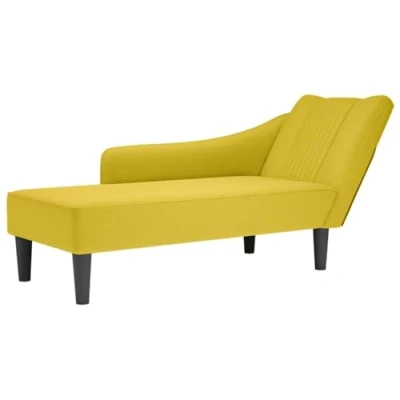 Afbeelding van vidaXL Chaise longue met rechterarmleuning fluweel geel