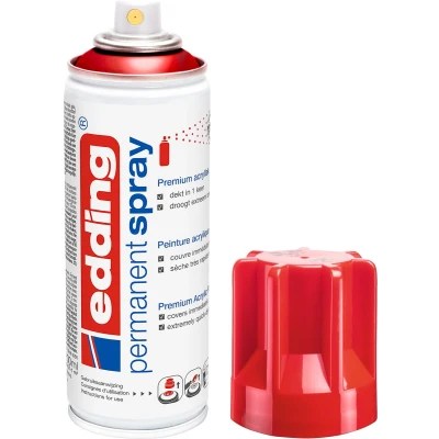 Afbeelding van Edding 5200 Permanent Spray Premium Acrylverf Verkeersrood Glanzend Ral 3020