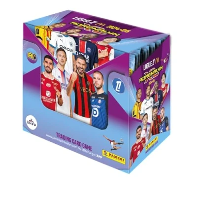 Image de Boîte De 50 Pochettes Panini Adrenalyn Xl Ligue 1 Mcdonald&#039;S 2024 2025 300 Cartes