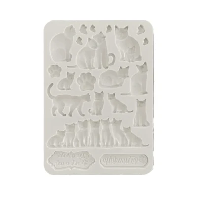 Afbeelding van Stamperia Orchids and Cats Silicon Mould A5 (KACMA523)