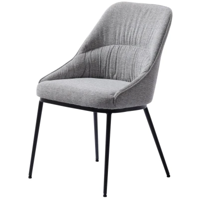 Afbeelding van Hygge Interiors Meridian Tweed Eetkamerstoel Grijs