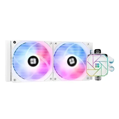 Afbeelding van Thermalright Aqua Elite 240 White V3 CPU koeler, koelrijen, 2 x 120 mm PWM ventilator, S FDB lagers, voor AMD/AM4/AM5, INTEL
