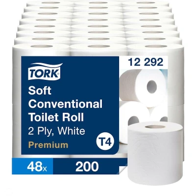 Afbeelding van Toiletpapier Tork T4 premium 2 laags 200 vel wit 12292