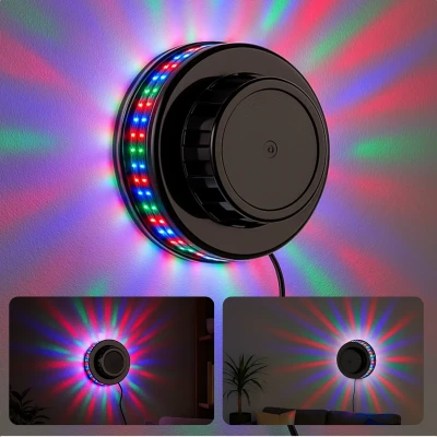 Afbeelding van Cheqo Discolicht Discolamp Party Lights Disco Licht Multicolour LED Muzieksensor 360 Graden Draaibaar USB