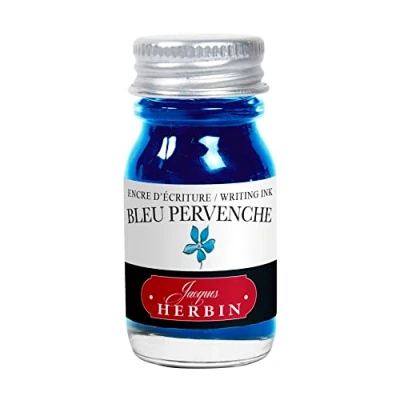 Afbeelding van Jacques Herbin 11513T schrijf en tekeninkt, vulpen balpen, pervenche blauw, 10 ml, gemaakt in Frankrijk