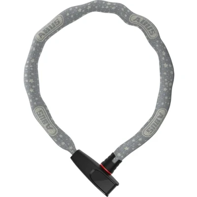 Afbeelding van ABUS Catena 6806K Grey Star Kettingslot met kunststof ommanteling, vierkante ketting veiligheidsniveau 6 85 cm, grijs sterpatroon