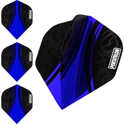 Afbeelding van ABC Darts Dart Flights Pentathlon Tribal blauw 10 sets