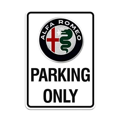 Afbeelding van Alfa Romeo 21401 Parkeerbord Only 28 x 40 cm