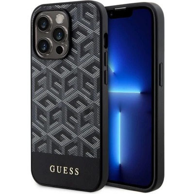 Afbeelding van Guess G Cube Back Case (MagSafe Compatible) Geschikt voor Apple iPhone 14 Pro (6.1&quot;) Zwart
