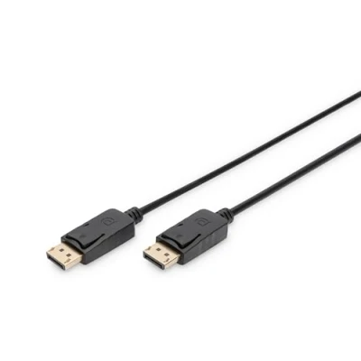 Afbeelding van Digitus AK 340100 150 S DisplayPort kabel Aansluitkabel stekker, stekker 15.00 m Zwart Rond, Afgeschermd (drievoudig)