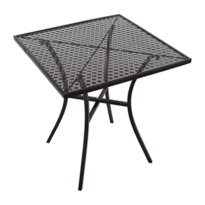 Afbeelding van Bolero vierkante stalen bistro tafel zwart 70cm