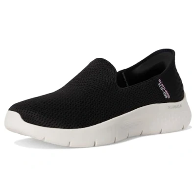 Afbeelding van Skechers Baskets Go Walk Flex Relish à enfiler mains libres pour femme, noir/blanc, 8 UK Wide