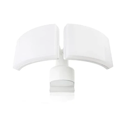 Afbeelding van HUBER Led schijnwerper, 2 x 20 W, 4400 lumen, wand en hoekmontage, buitenspot, led, IP65, wit