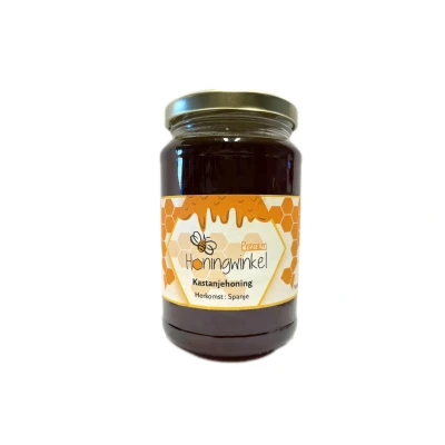 Afbeelding van Premium kastanjehoning Spanje 450g Honingwinkel ( Honing Vloeibaar Honingpot