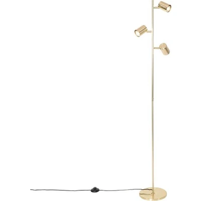 Afbeelding van QAZQA Moderne vloerlamp messing 3 lichts Jeana
