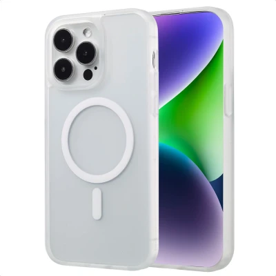 Afbeelding van imoshion Hoesje Geschikt voor iPhone 14 Pro Max Color Guard Backcover MagSafe Wit
