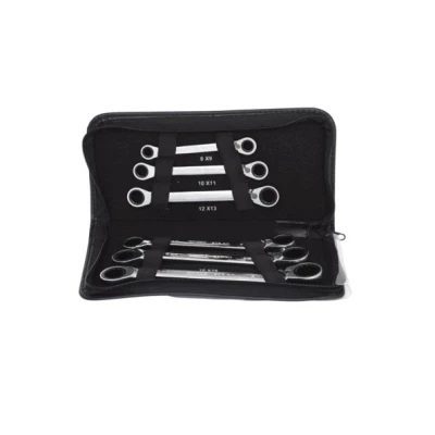 Afbeelding van KS Tools, Spanner, GEARplus dubbele ratelringsleutelset omkeerbaar, metrisch, 6 delen (19 mm)