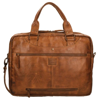 Afbeelding van Bear Design Cow Lavato Laptoptas cognac