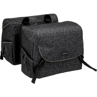 Afbeelding van Dubbele fietstas New Looxs Mondi Joy Double 38 liter 37 x 16 32 cm (2x) ivy black