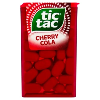 Afbeelding van Tic Tac Mixers Cherry Cola Mints snoep, munt voor feestzakken, losse verfrissingen, 24 verpakkingen van 18 g