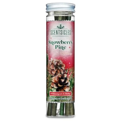 Afbeelding van Scentsicles Kerstdecoratie met sneeuwdennengeur haken, 1 fles (in totaal 6 stokjes)
