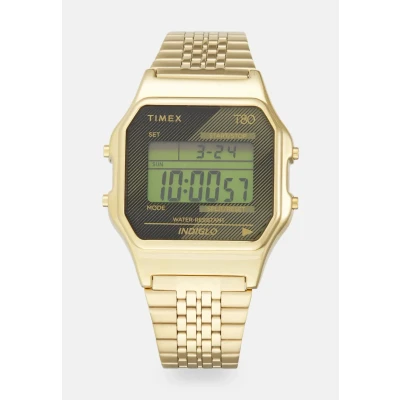 Afbeelding van Timex T80 Unisex Digitaal horloge, Maat: One Size, Goldtone/black