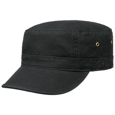 Afbeelding van CapUniverse Urban Army Pet van katoen, militaire kubacap, dames/heren, met vizier, gesloten achterkant, lente zomer, herfst winter, olijf, 58 61, Olijf