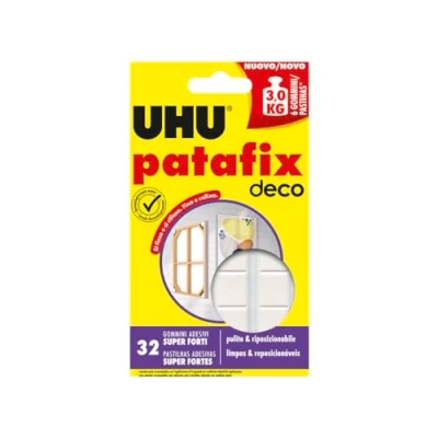 Afbeelding van Uhu Patafix Deco 32 stuks super sterke kleefpads wit