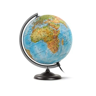Image de wonday globe lumineux glob&#039;n&#039;kit, texte francais, 300 mm noir