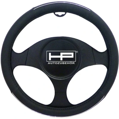 Afbeelding van HP Autozubehör Stuurwielhoes (Ø x h) 39 cm 4 Polyurethaan (PU) Zwart, Carbon 37