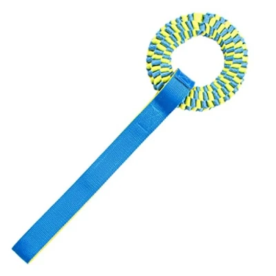 Afbeelding van Duvoplus Speelgoed Voor Dieren Hond Supa` Nylon Tug Hoop 50x15cm Blauw/geel 1st