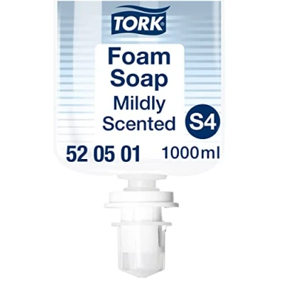 Image de Tork Savon mousse Mains Senteur douce S4, réduit la consommation, 6 x 1000 ml, 520501