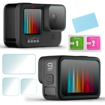 Afbeelding van MOJOGEAR Screenprotector voor GoPro Hero 9 / 10 11 12 Gehard Glas (complete set)
