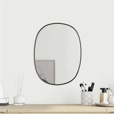 Afbeelding van Wandspiegel 30x25 cm zwart