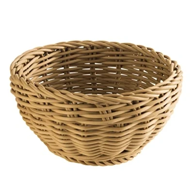 Afbeelding van APS &quot;Profi Line&quot; ronde mand, lichtbruin vlechtwerk polypropyleen container, broodmandje, voedselmand, diameter Ø 16 cm, hoogte 8 cm