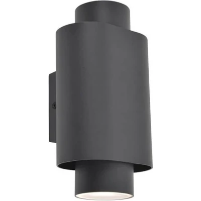 Afbeelding van LUTEC Cypres up &amp; down wandlamp voor buiten GU10 Donkergrijs