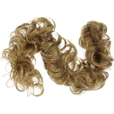 Afbeelding van PRETTYSHOP XXL Haarstukje Haarwokkel Opgestoken Volumineus Gekruld Knoet Donkerblond HW13